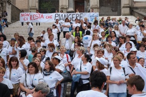 sit-in in capidoglio lavoratori roma multiservizi, 17/6/2014