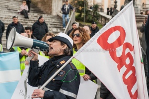 manifestazione nazionale polizia locale sindacati ospol e csa, 12/2/2014