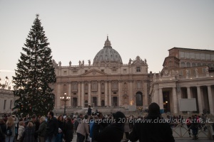 Illuminato l'albero di Natale in Vaticano 9/12/2016