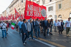 Roma, 24/6/2017: Casa Pound manifesta contro lo Ius Soli