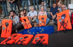 Roma 11/6/2018, dimostrazione contro il blocco dei porti italiani