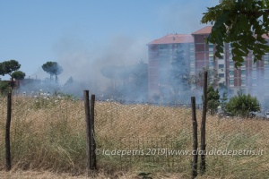 Incendio a Torre Spaccata 28/6/2019