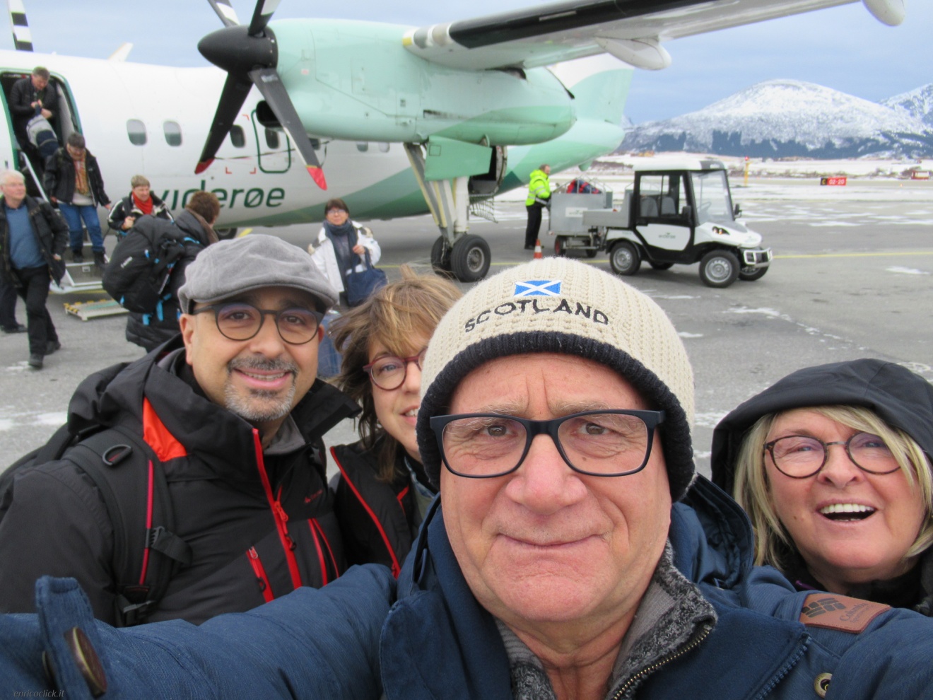 Dopo tre voli sono finalmente arrivato alle isole Lofoten. Aeroporto di Leknes