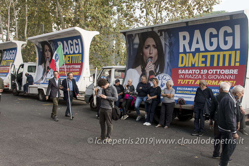 Roma 19/10/2019 Il Centro-Destra si raduna a piazza San Giovanni