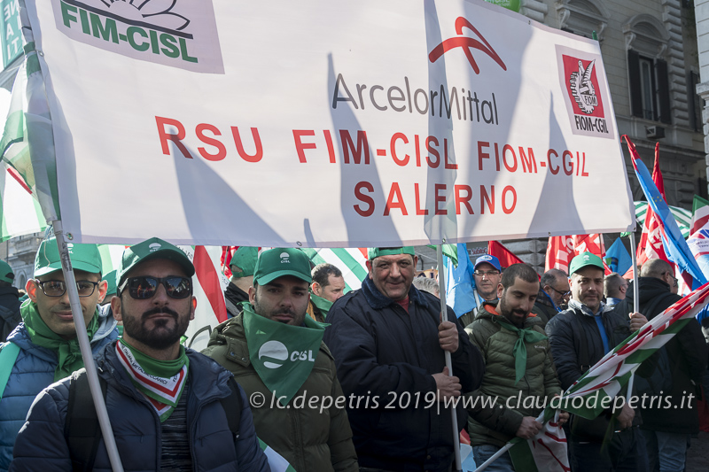 Roma, 10/12/2019 manifestazione CGIL-CISL-UIL