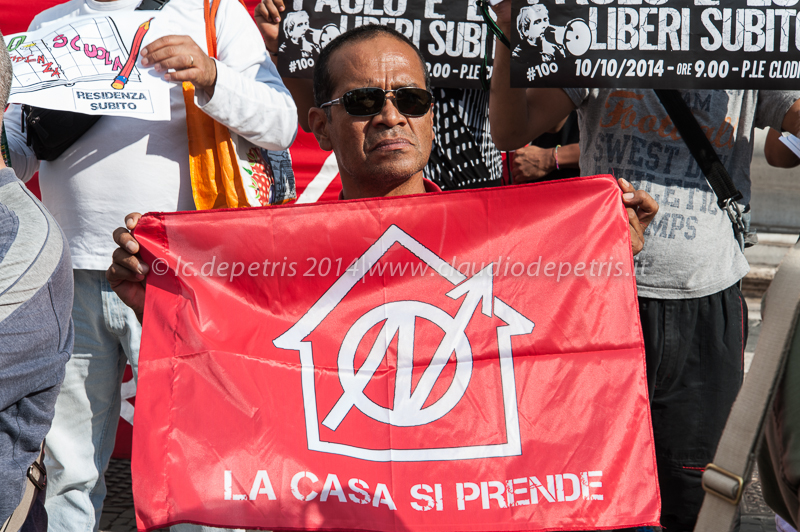 manifestazione movimenti per la casa piazza del campidoglio 16/9/2014