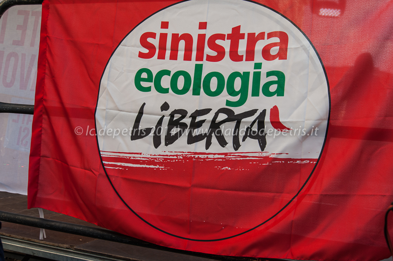manifestazione sinistra ecologia e libertà piazza s.s. apostoli 4/10/2014