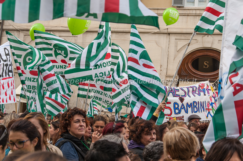 sciopero nazionale cisl 1/12/2014, manifestazione piazza montecitorio