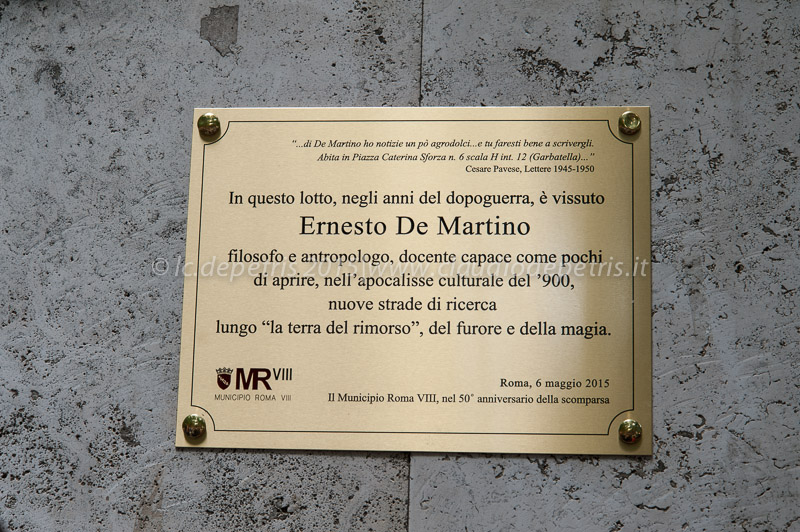 50° anniversario scomparsa Ernesto De Martino, piazza Caterina Sforza 6, 6/5/2015