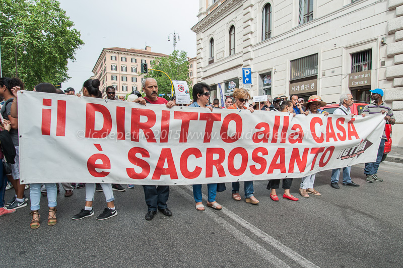 Manifestazione contro gli sfratti, Piazza dell'Esquilino 14/5/2015