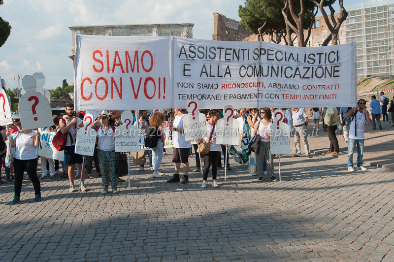 Manifestazione sindacati della scuola e precari contro il ddl del governo, 5/6/2015
