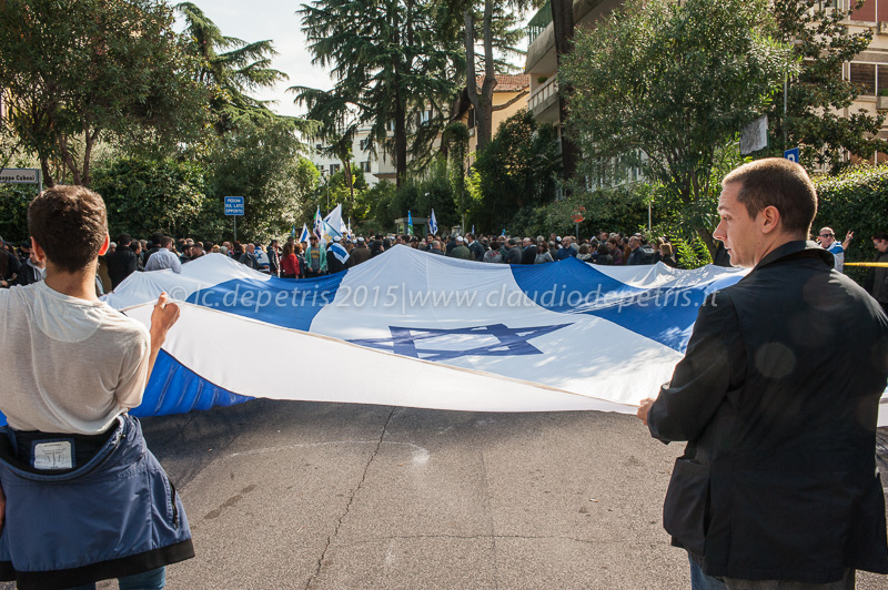 Presidio davanti l'Ambasciata di Israele 18/10/2015