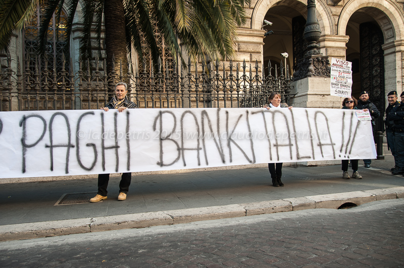 Proteste dei risparmiatori contro la Banca d'Italia, 22/12/2015