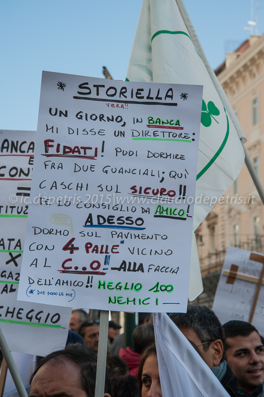 Proteste dei risparmiatori contro la Banca d'Italia, 22/12/2015