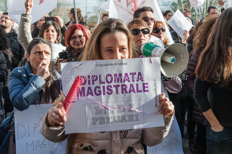  Protesta degli Insegnanti precari a Roma, 12/1/2016