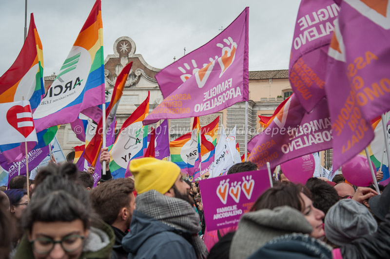Manifestazione nazionale  a Roma in difesa dei diritti civili, 5/3/2016 