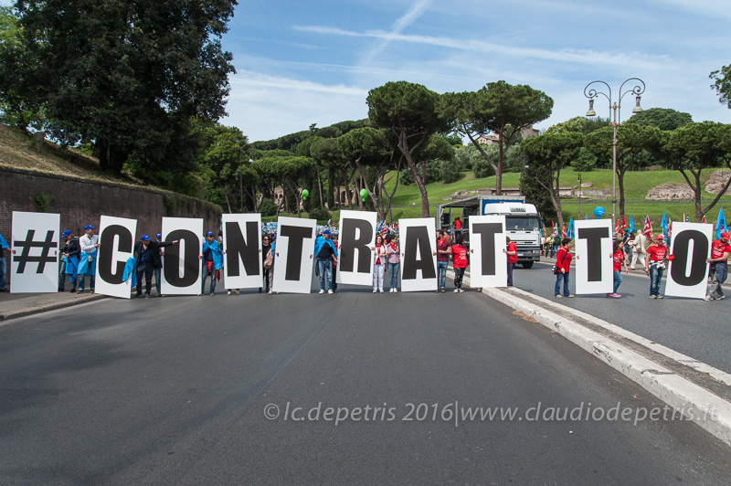 Manifestazione CGIL-CISL-UIL funzione pubblica a Roma, 25/5/2016