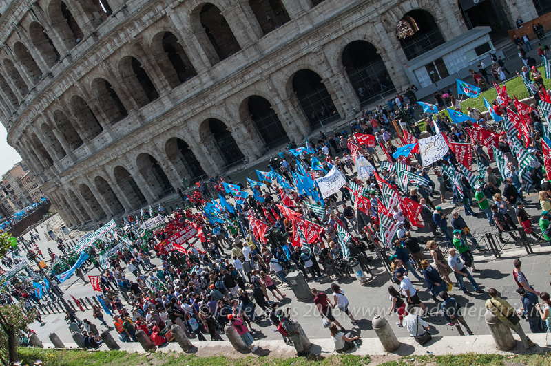Manifestazione CGIL-CISL-UIL funzione pubblica a Roma, 25/5/2016