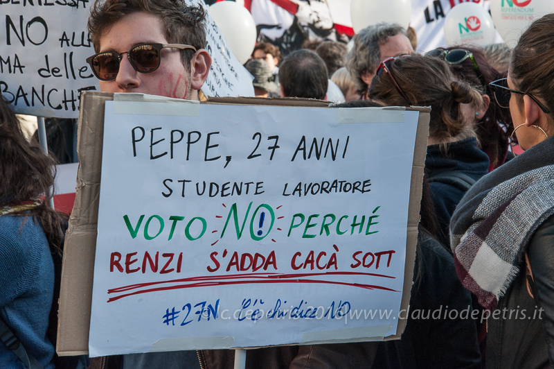 No al referendum No a Renzi, 27/11/2016