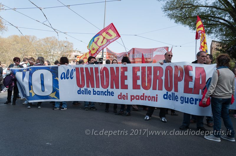Roma: No Euro, No UE,  No NATO 25/3/2017
