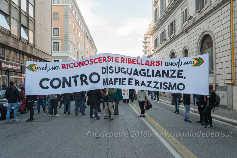 Roma 1/12/2018, manifestazione contro il razzismo