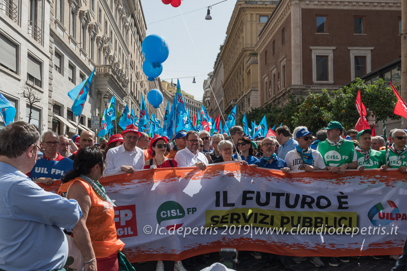 Roma 8/5/2019 manifestazione CGIL-CISL-UIL Funzione Pubblica 